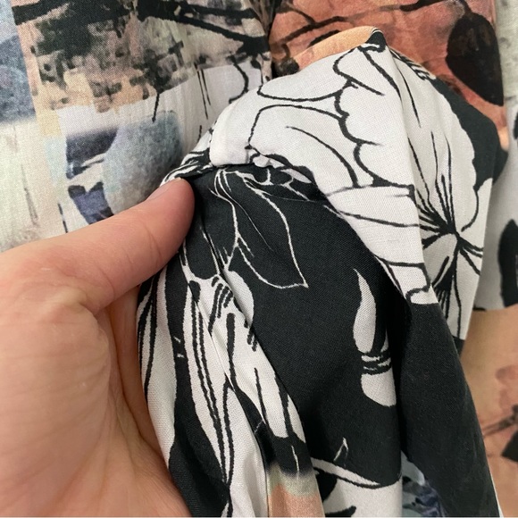 Tolani Kimono top Modal OS Floral Boho Hippie Lagenlook Lightweight Slits - Picture 7 of 10